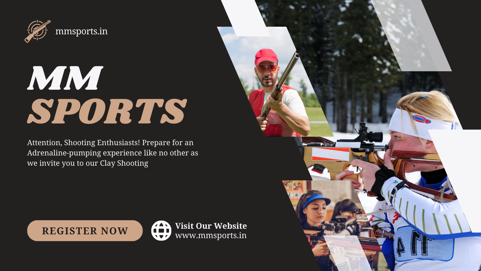 Black Modern Clay Shooting Facebook Cover